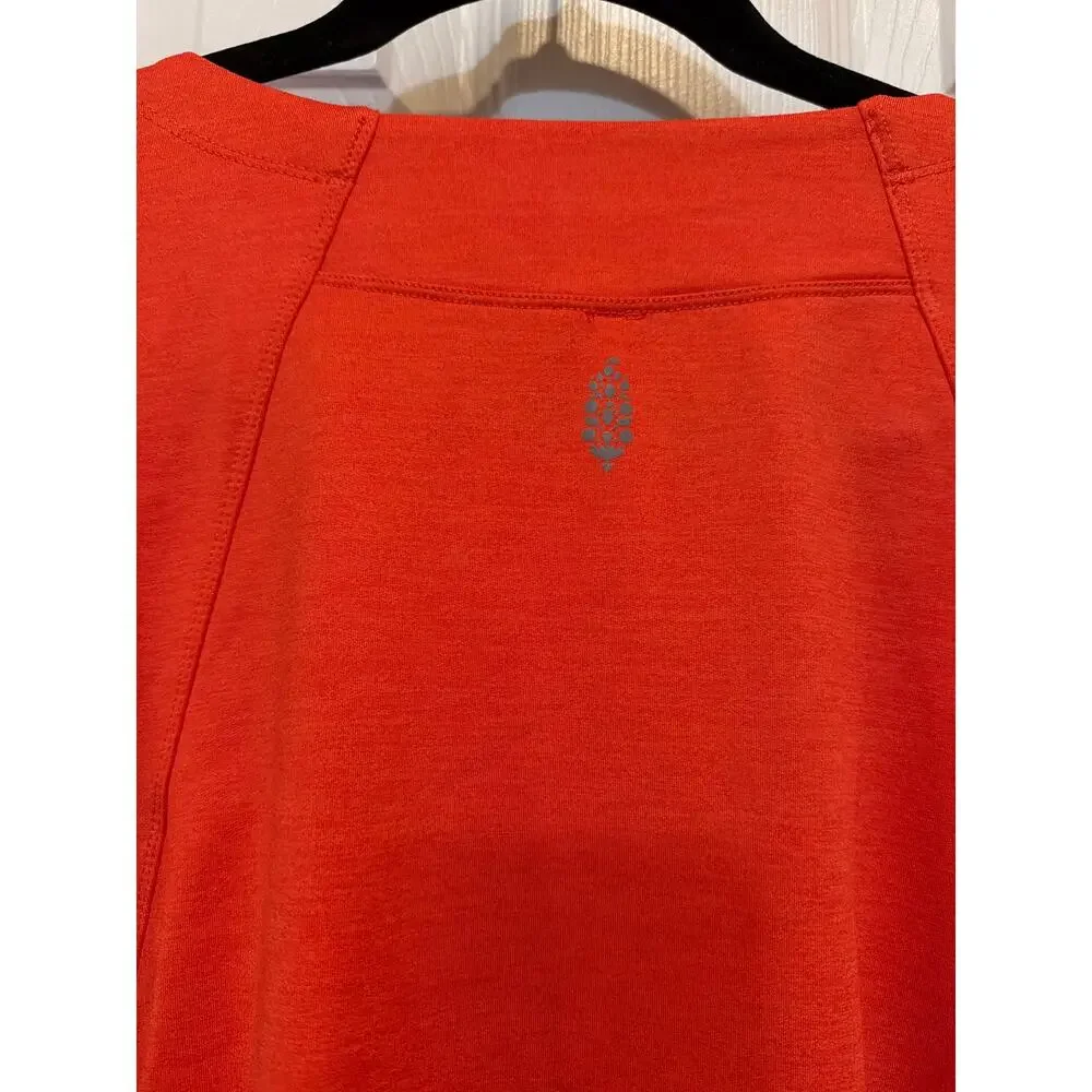 FP Movement by Free People Cropped Pullover Sweatshirt NWT Scarlett Red Sz L